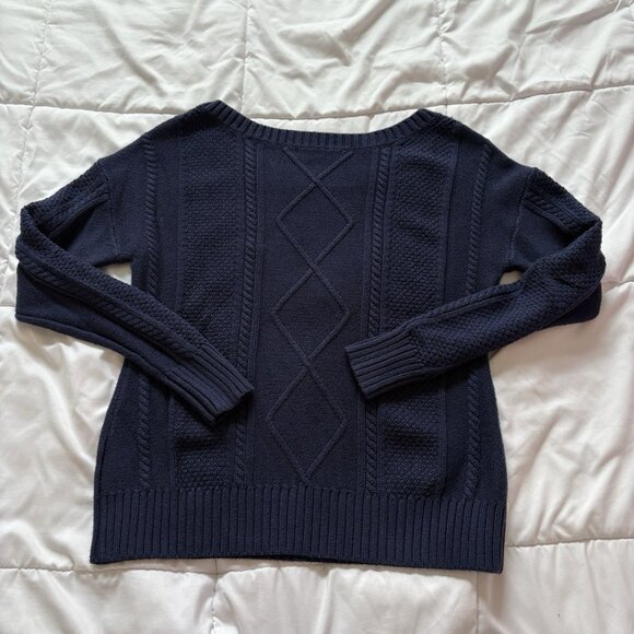 Womens Blue Sequined Long Sleeve Sweater Winter Holiday Christmas Y2K Retro - Picture 6 of 7